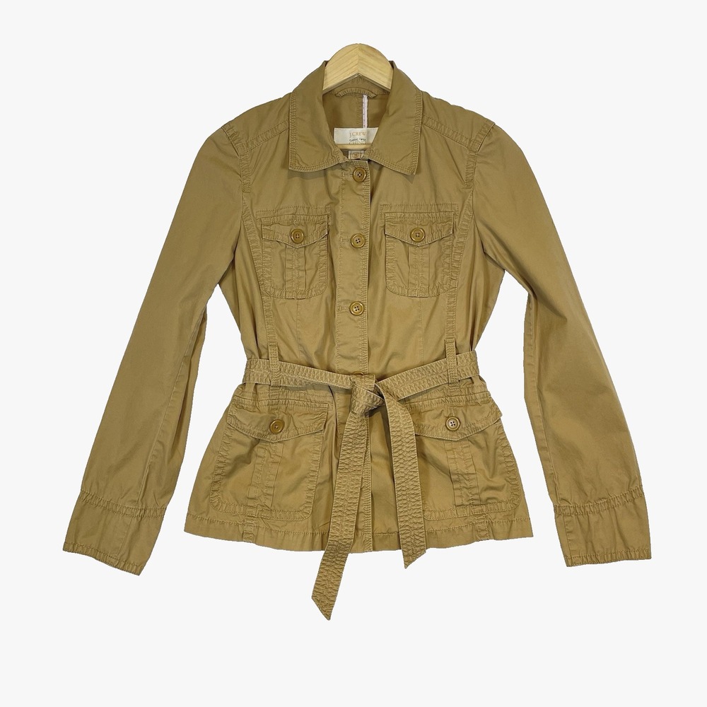 J. Crew Women's Classic Twill Chino Jacket‎ Size M Weathered and Broken in look.
